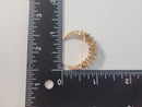 Vintage 14K Gold Pearl Crescent Moon Brooch Pin Signed SB Sydney Berman Co Mid Century Victorian Revival