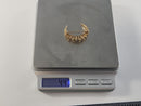 Vintage 14K Gold Pearl Crescent Moon Brooch Pin Signed SB Sydney Berman Co Mid Century Victorian Revival
