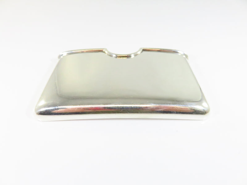 c1900 Open Form Business Card Holder Rare Colonial India Sterling Silver 3 5/8"