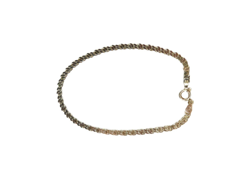 7 3/8" Sterling Mariner Chain Link Bracelet Italy, 925 Milor 3.25mm — Sterling Silver, Silver — front view