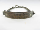 WWII Era Sterling Silver Military ID Bracelet Truart Army Serial Number Engraved