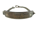WWII Era Sterling Silver Military ID Bracelet Truart Army Serial Number Engraved