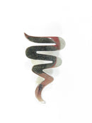 Modernist Tornado Swirl Zig Zag Sterling Silver Brooch Rhodium Finish Vintage