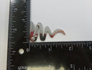 Modernist Tornado Swirl Zig Zag Sterling Silver Brooch Rhodium Finish Vintage