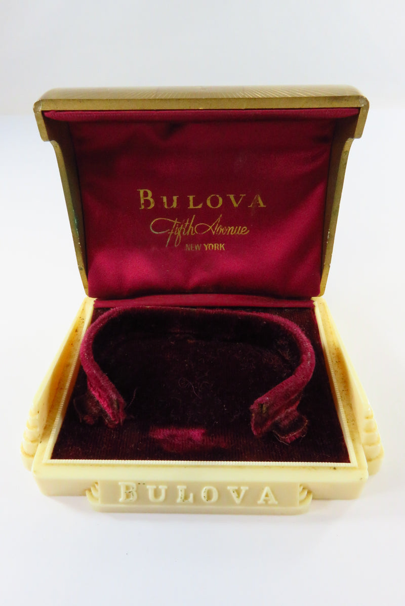 Bulova Fifth Avenue New York Celluloid Art Deco Women's Watch Box Display Case