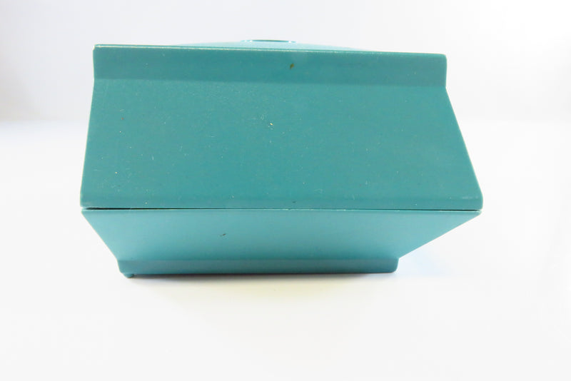 Mid Century Helbros Teal Colored Watch Box Display Case For Restoration