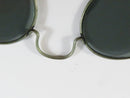 Antique Edwardian Optical Clip On Accessory Oval Dark Glass Lenses White Metal Frame