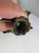 Robert Emig Cast Iron Candle Holders Pair 1236B Ornate Tulip Cup Mid Century 1960s