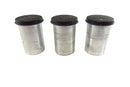 3 Vintage Metal Kodak 35mm Film Canisters for Cleanup and Display — front view