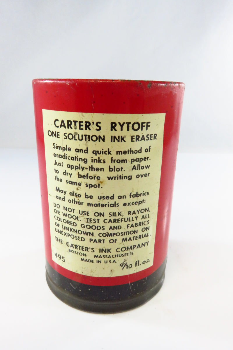 Vintage Carter's Rytoff Ink Eraser Simple Quick Tin for Display