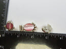 Vintage Mexico 925 Sterling Silver Pink Cat’s Eye Glass Pendant & Earrings Set, Taxco Style