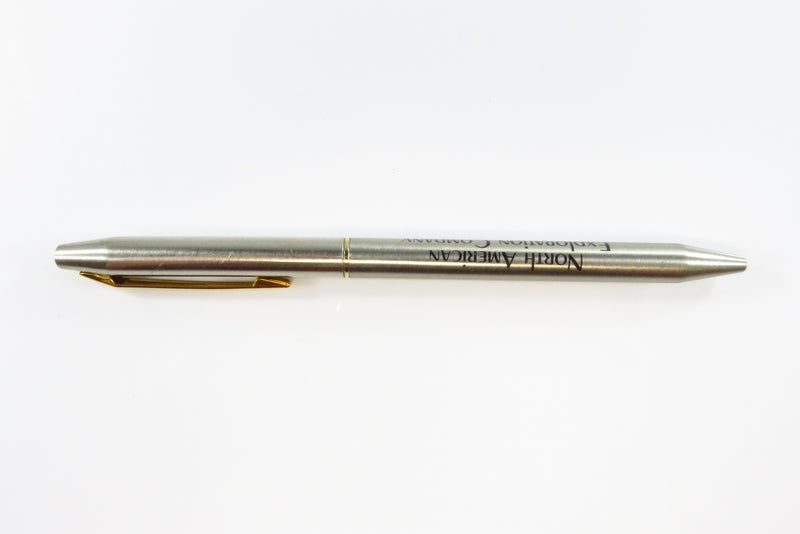 Brushed Metal Chromatic Dual Ink Pen North American Exploration Company