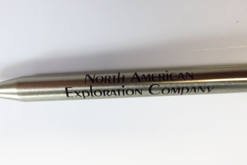 Brushed Metal Chromatic Dual Ink Pen North American Exploration Company