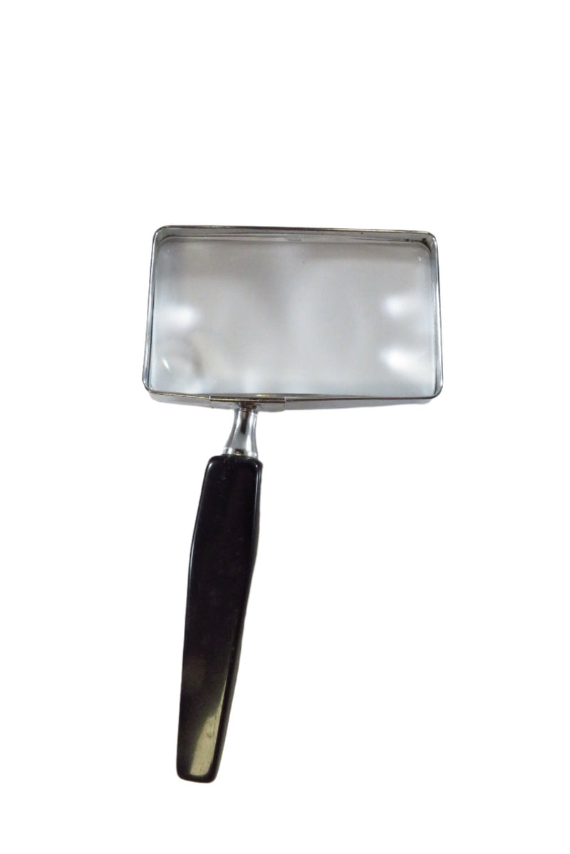I. K. Japan Vintage Magnifying Glass Chrome Frame Black Handle 3"x2" Lens — Collectibles:Pens & Writing Instruments:Pencils:M