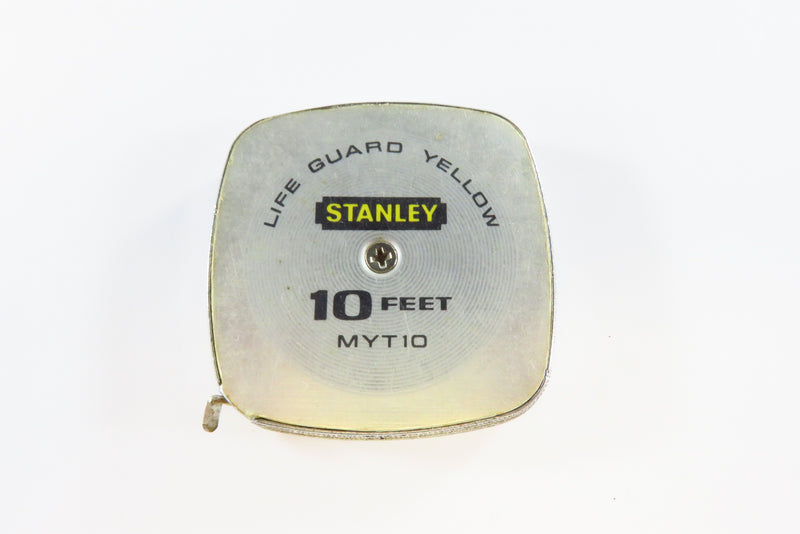 Vintage Stanley Life Guard Yellow 10 Feet MYT10 Pocket Tape Measure for Restorat