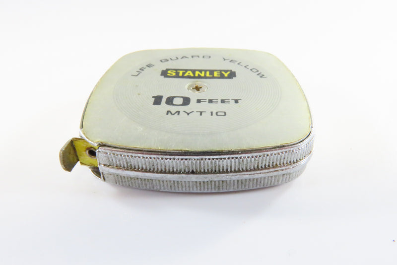 Vintage Stanley Life Guard Yellow 10 Feet MYT10 Pocket Tape Measure for Restorat