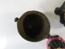Antique Cast Iron & Vintage Figurine Parts Lot – Caldron, Amish Couple, ARTCO Woman Figure