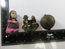 Antique Cast Iron & Vintage Figurine Parts Lot – Caldron, Amish Couple, ARTCO Woman Figure