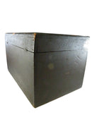 Antique Wood Keepsake Document Box With Skeleton Key Lock Storage Chest 19th Century