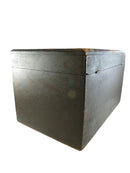 Antique Wood Keepsake Document Box With Skeleton Key Lock Storage Chest 19th Century