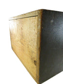Antique Wood Keepsake Document Box With Skeleton Key Lock Storage Chest 19th Century