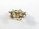 Antique Victorian 10K Gold Seed Pearl Starburst Flower Brooch c1900 Handmade Repair