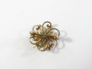 Antique Victorian 10K Gold Seed Pearl Starburst Flower Brooch c1900 Handmade Repair