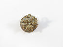 Antique Victorian 10K Gold Seed Pearl Starburst Flower Brooch c1900 Handmade Repair