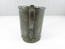 Antique Victorian Pewter Toddler Cup Etched Floral Design c.1880