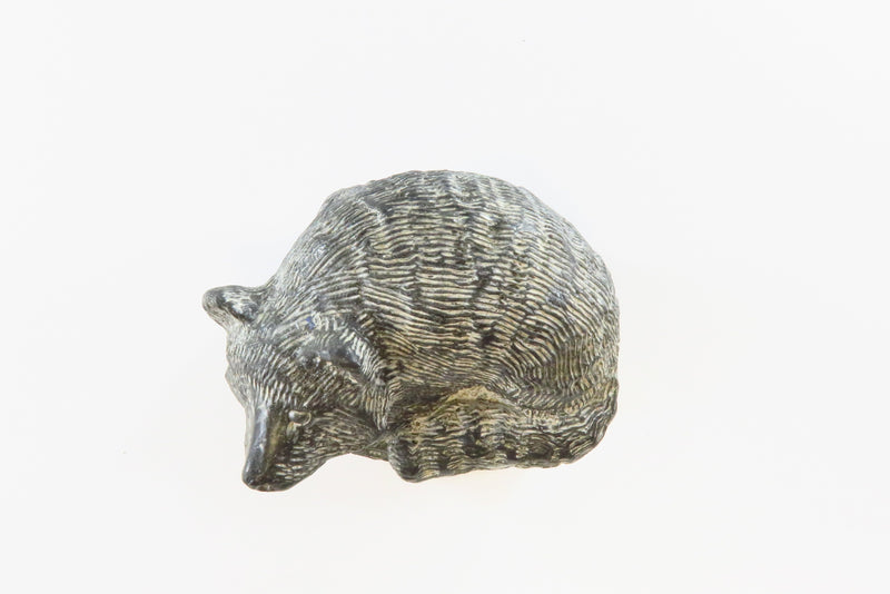 Vintage Wolf Original Racoon Handmade Soapstone Racoon Figurine