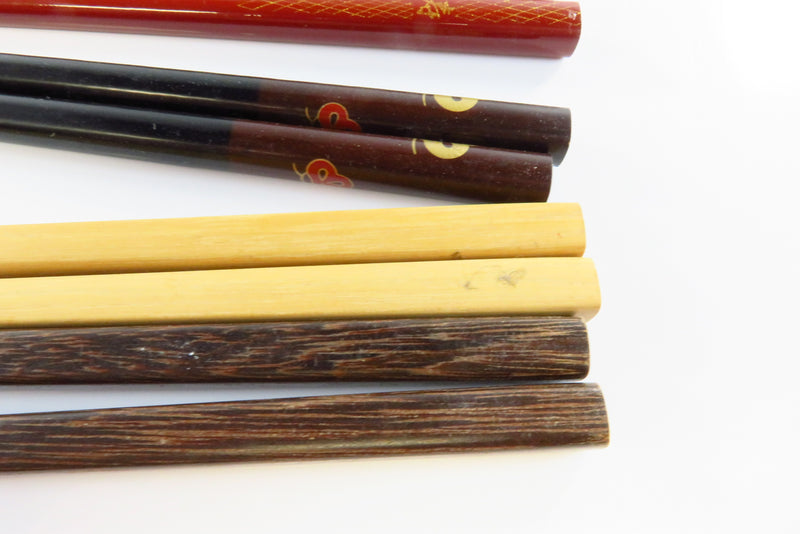 Bamboo Chopsticks Lot of 4 Sets Pre-owned Various Styles