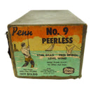 Penn No. 9 Peerless Fishing Reel Box Only for Resto or Display — front view
