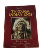 Book titled 'Through Indian Eyes' with a cover featuring an image of a Native American person.