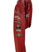 Budweiser Dale Earnhardt Jr Chase Authentics Red Leather NASCAR Racing Jacket XL Snap Front