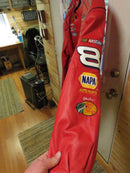 Budweiser Dale Earnhardt Jr Chase Authentics Red Leather NASCAR Racing Jacket XL Snap Front