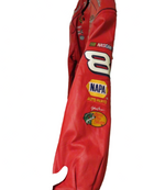 Budweiser Dale Earnhardt Jr Chase Authentics Red Leather NASCAR Racing Jacket XL Snap Front