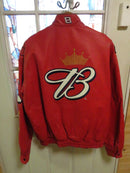 Budweiser Dale Earnhardt Jr Chase Authentics Red Leather NASCAR Racing Jacket XL Snap Front