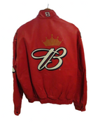 Budweiser Dale Earnhardt Jr Chase Authentics Red Leather NASCAR Racing Jacket XL Snap Front
