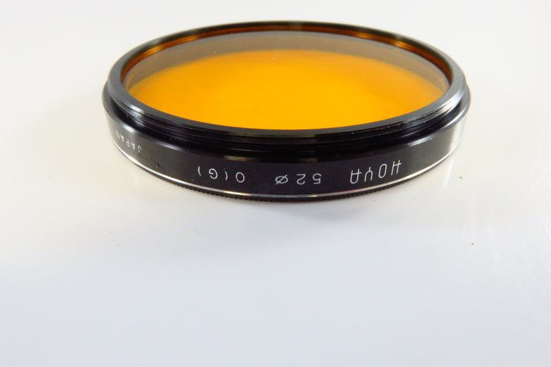 Grouping of 52mm Filters Hoya Nikon Yellow Orange Blue Clear