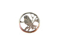 Vintage Scottish Owl Brooch in Sterling Silver By Malcolm Gray — Sterling Silver, Silver — front view