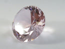 Faceted Pink Glass Crystal Decorative Display Ornament Round Cut Large Paperweight