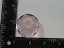 Faceted Pink Glass Crystal Decorative Display Ornament Round Cut Large Paperweight