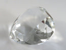 Clear Faceted Crystal Glass Decorative Display Stone Large Round Brilliant Cut 48.8mm Optical Style
