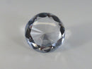 Blue Faceted Crystal Glass Decorative Display Stone Large Round Cut 47.8mm Optical Style Ornament