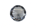 Blue Faceted Crystal Glass Decorative Display Stone Large Round Cut 47.8mm Optical Style Ornament