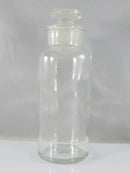 T.W.C. Co Barber Shop Glass Jar With Lid Antique Frosted Rim Apothecary Style Container
