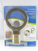 Dritz Handsfree Multi Purpose Magnifier With Led Light 4 Inch Lens Sewing Needlework Craft Tool