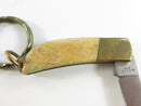 Rare Unicorn National Blade Fox Tail Keychain Pocket Knife NJ Scrimshaw Ship Handle Slipjoint
