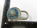 AMERICAN Lock 477 Blue Dial Combination Padlock Mid Century Industrial Security Hardware 3 1/4 Inch