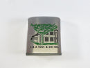 Zippo Rule Advertising Tape Measure L & A Tool & Die Inc Brushed Stainless Bradford Pa 1970s Promotional
